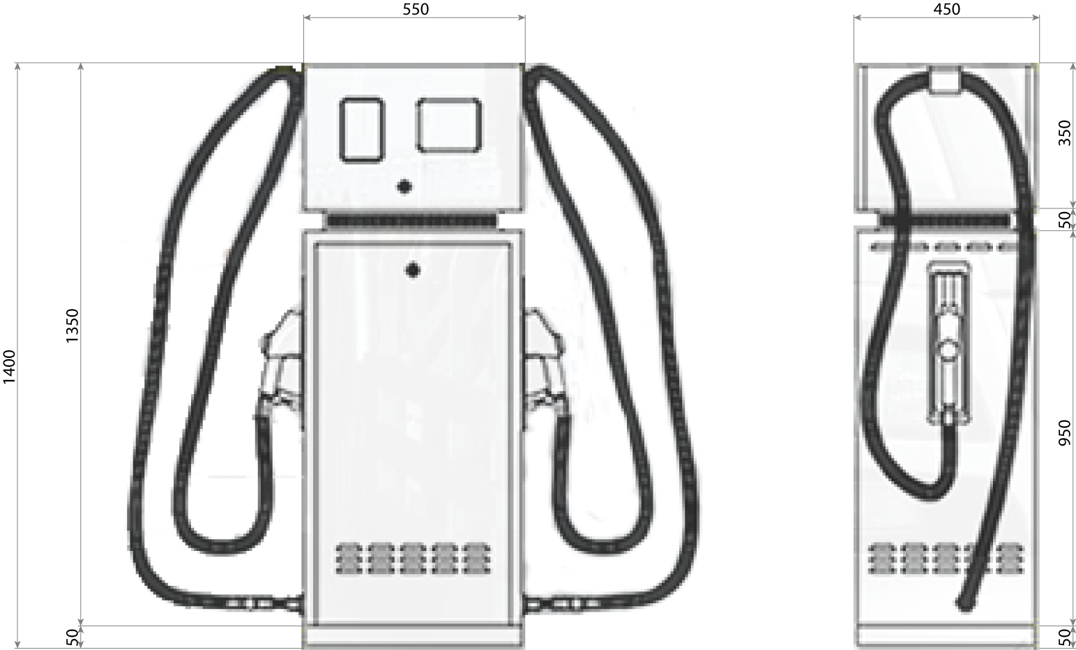 AdBlue Dispenser Dimensions